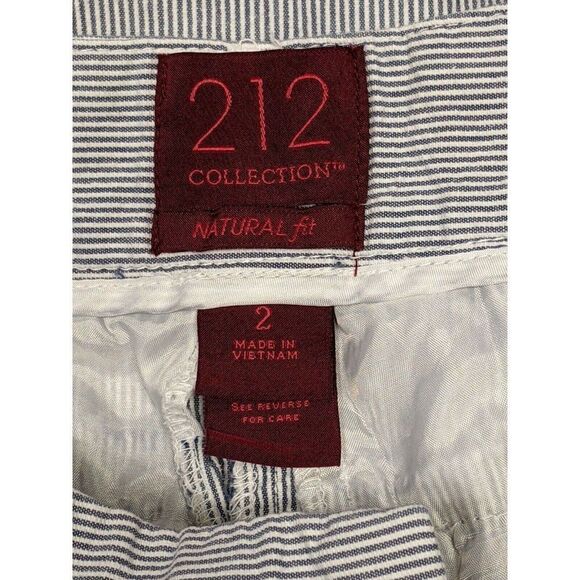 (3/$35) 212 Collection Size 2 Blue White Striped Seersucker Natural Fit Capris - Picture 5 of 12